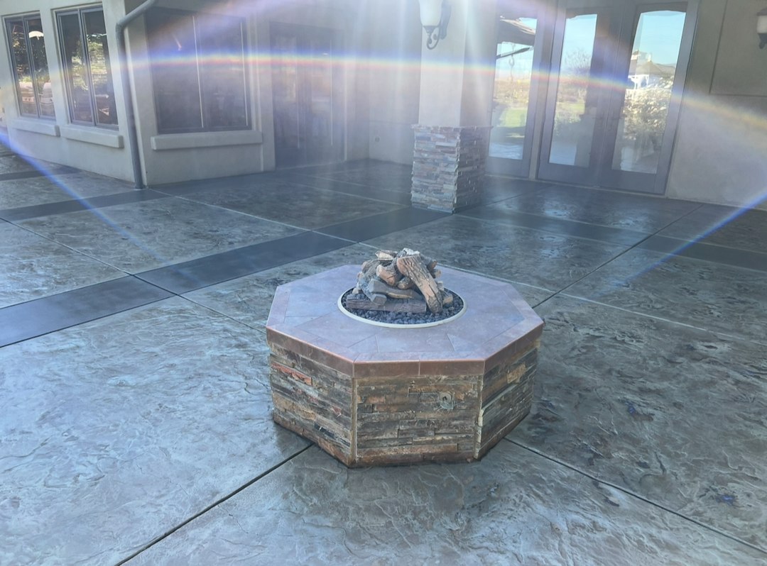 Stamped concrete stained, sealed, and revived! Thumb